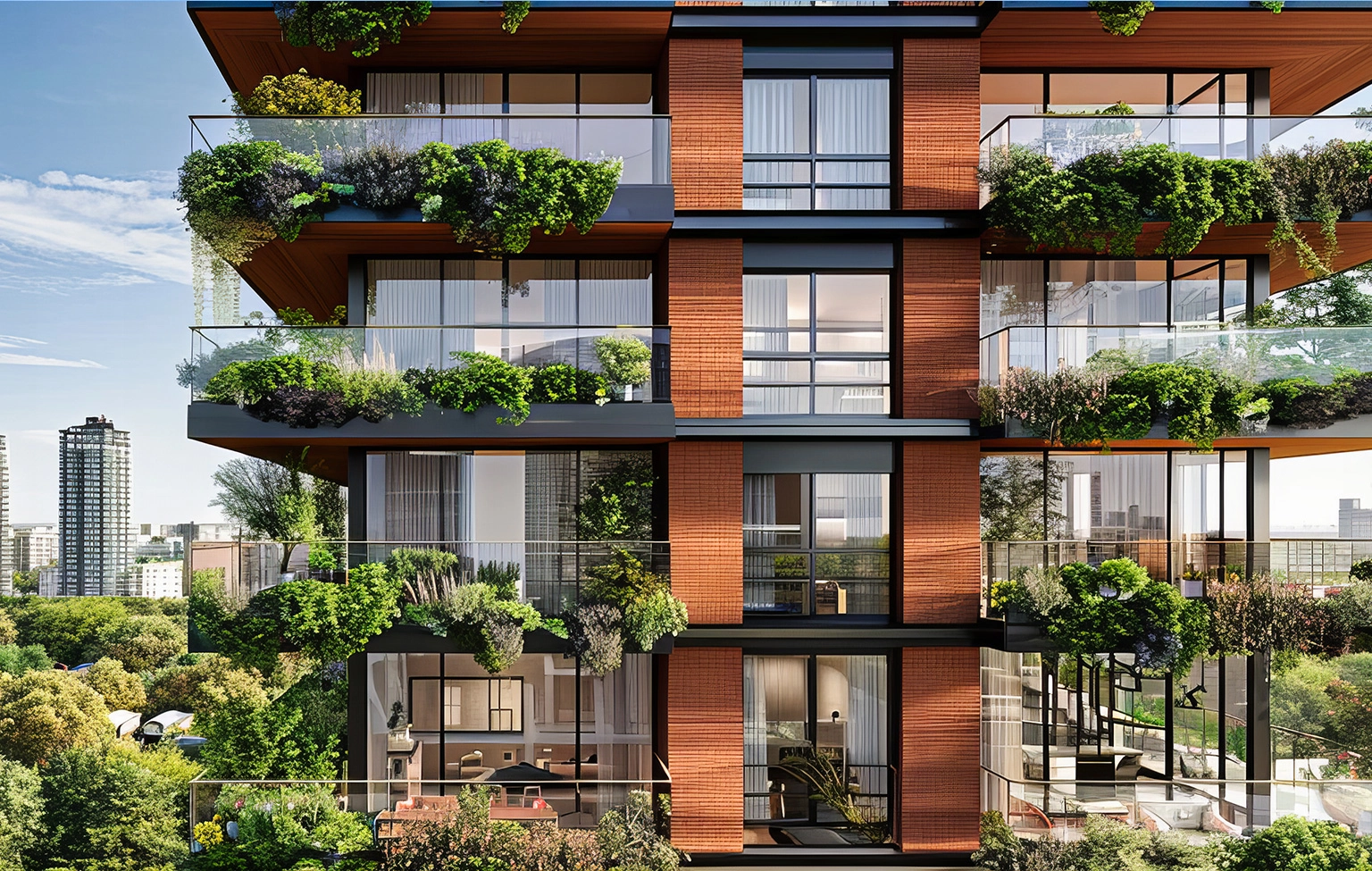 Modern residential architecture luxury apartment community